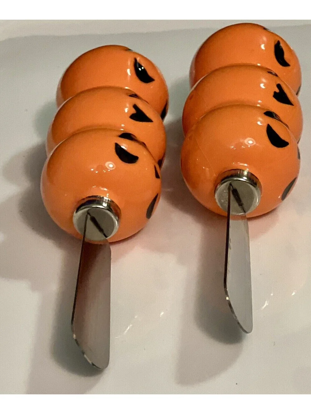 Upware Halloween / Pumpkin /jack-o-lantern Lot Of 2 Cheese Or Butter Spreaders
